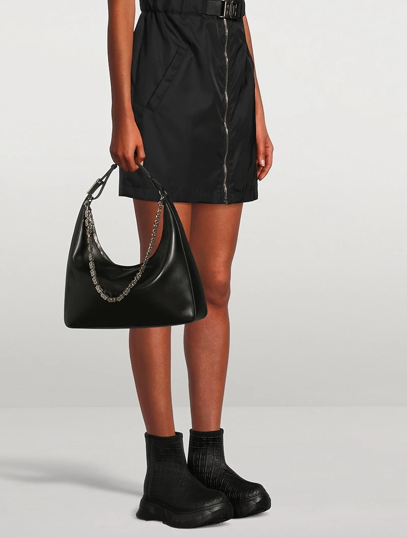 Winter Mallow Embossed Leather Ankle Boots