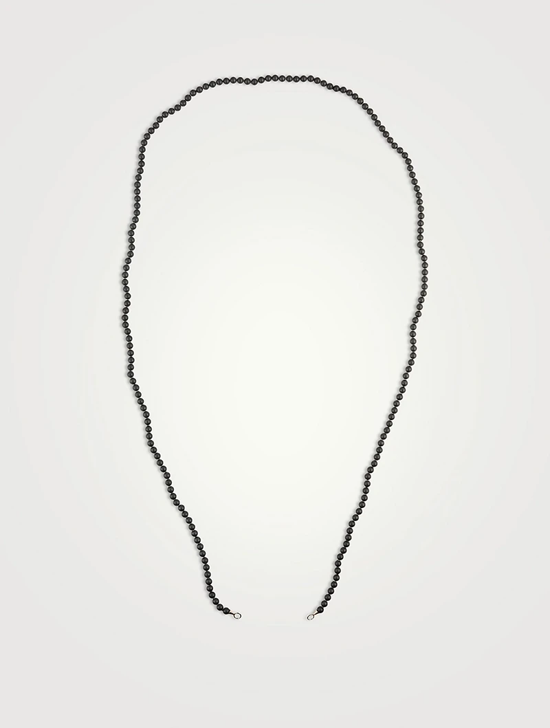 Hematite Strand With Gold Loops