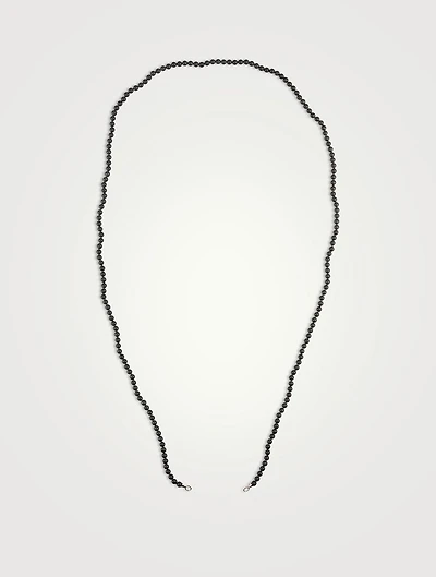 Hematite Strand With Gold Loops