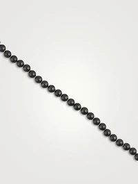 Hematite Strand With Gold Loops