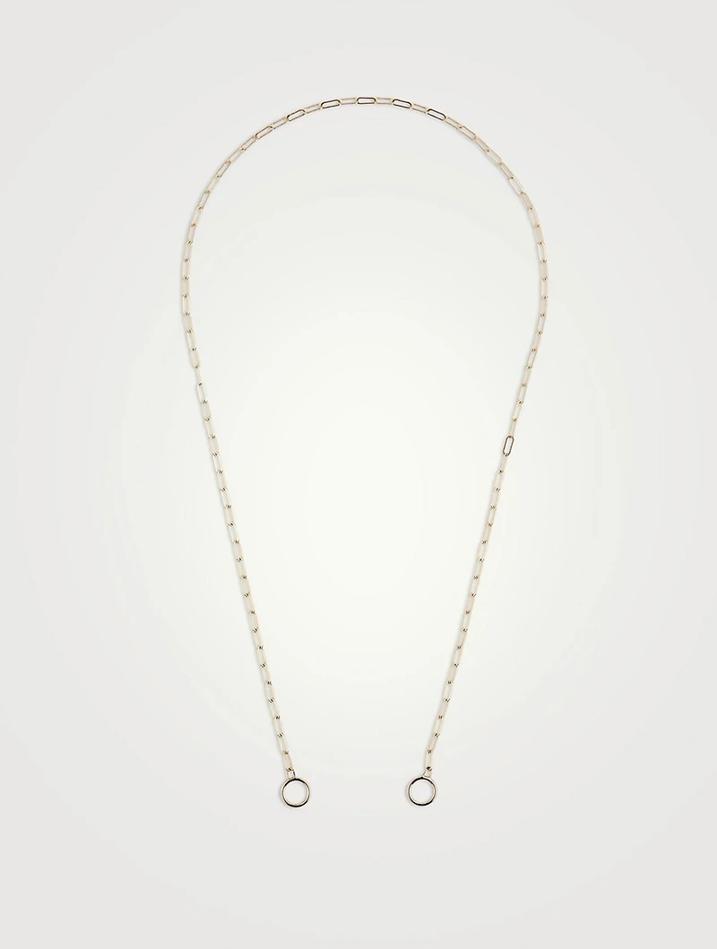 15-Inch 14K Gold Square Link Chain