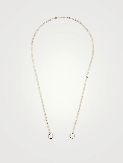 15-Inch 14K Gold Square Link Chain
