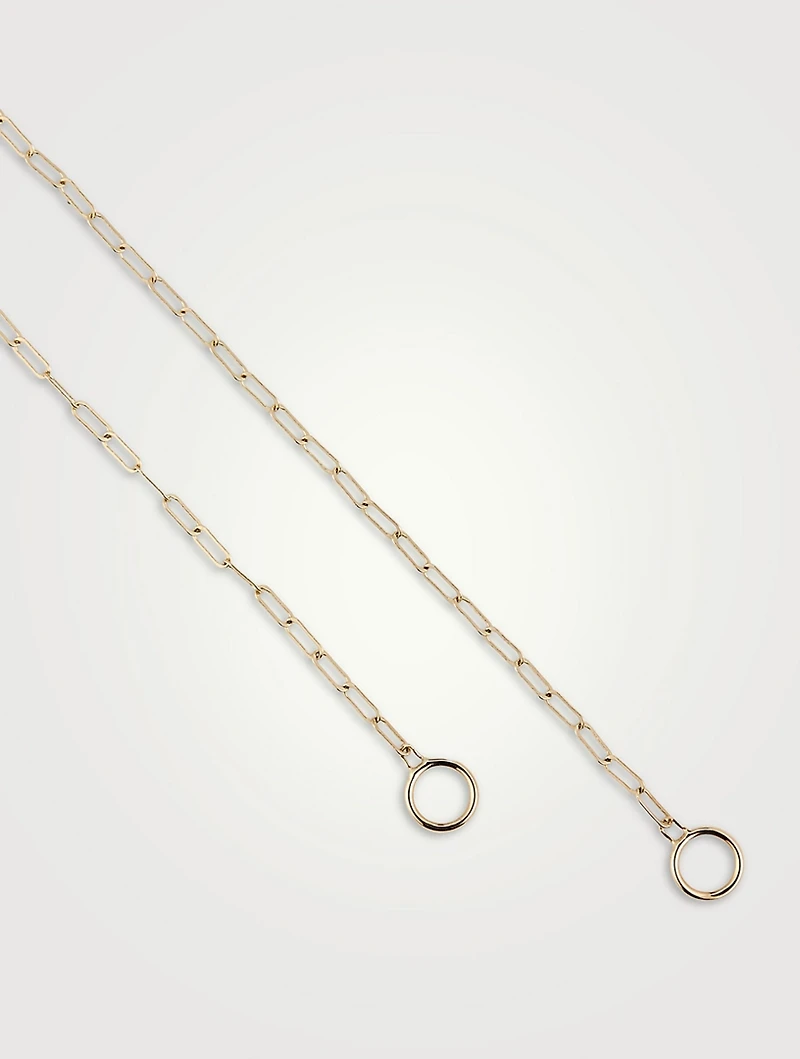 15-Inch 14K Gold Square Link Chain