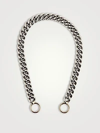 Inch Sterling Silver Heavy Curb Chain With Gold Loops