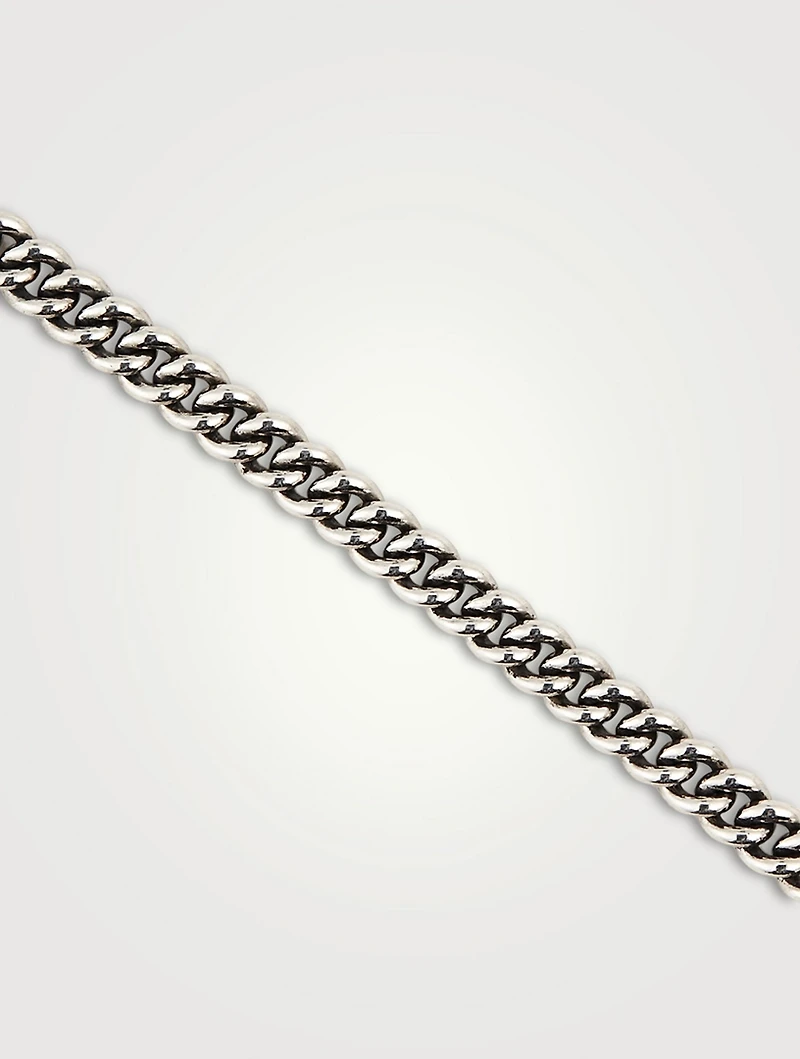 Inch Sterling Silver Heavy Curb Chain With Gold Loops