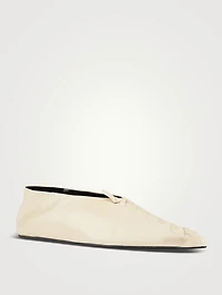 Whipstitched Leather Ballet Flats