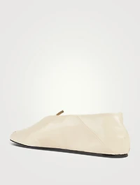Whipstitched Leather Ballet Flats