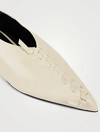 Whipstitched Leather Ballet Flats