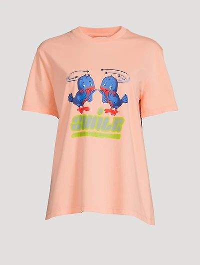 Kissing Birds Graphic T-Shirt