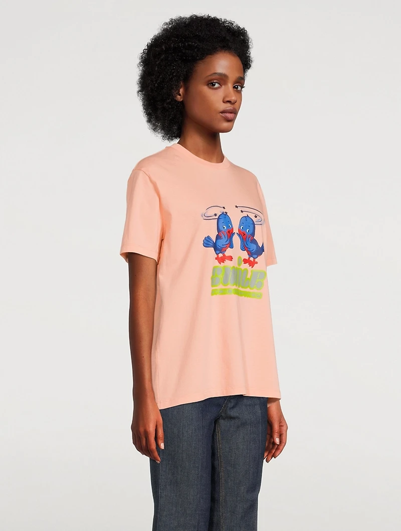 Kissing Birds Graphic T-Shirt