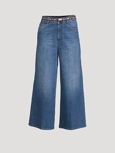 Wide-Leg Jeans With Logo Belt