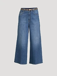 Wide-Leg Jeans With Logo Belt