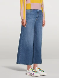 Wide-Leg Jeans With Logo Belt