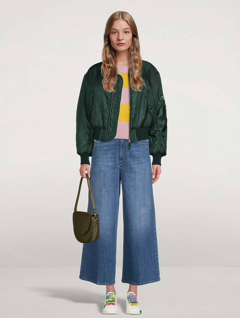 Wide-Leg Jeans With Logo Belt