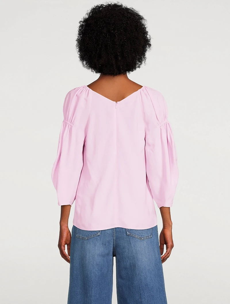 Puff-Sleeve Blouse
