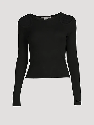 Cut-Out Long-Sleeve T-Shirt