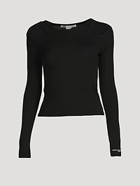 Cut-Out Long-Sleeve T-Shirt