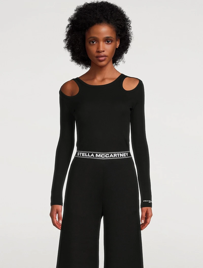 Cut-Out Long-Sleeve T-Shirt