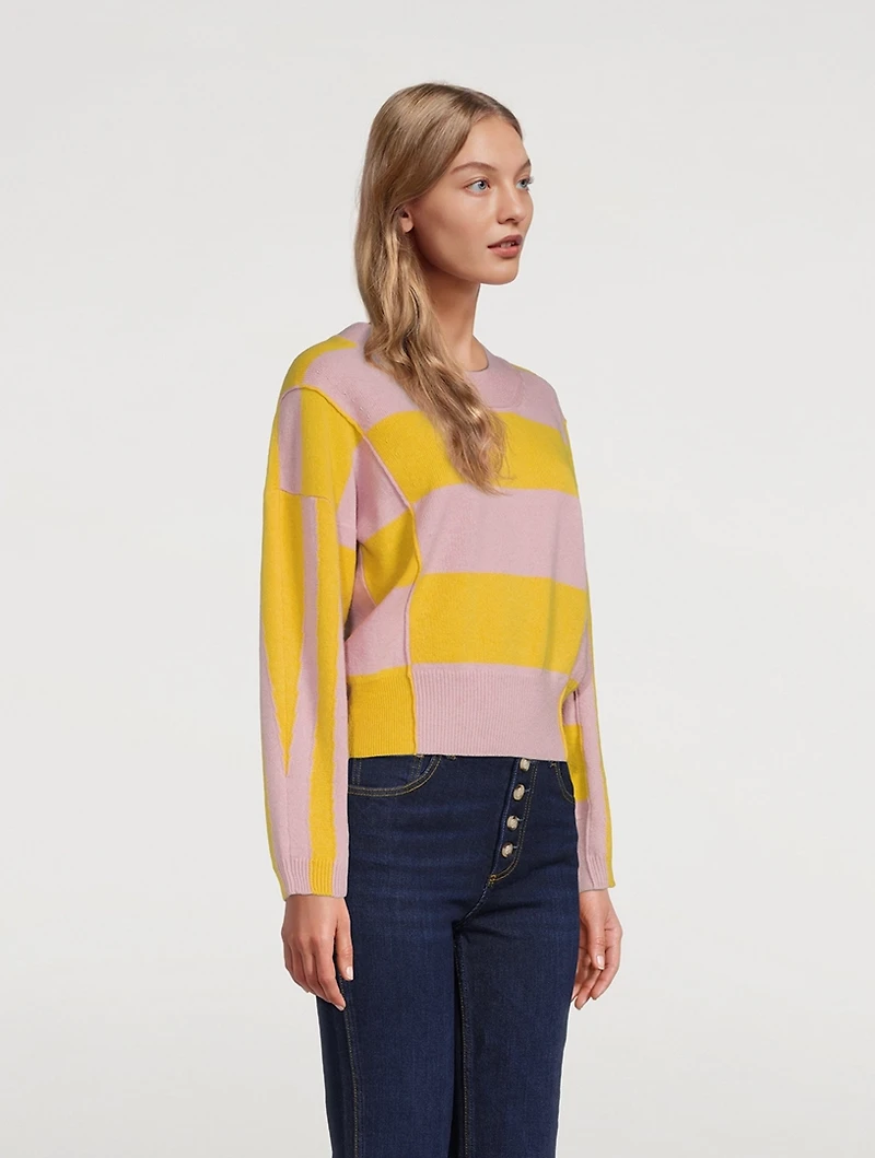Colourblock Cashmere And Virgin Wool Sweater