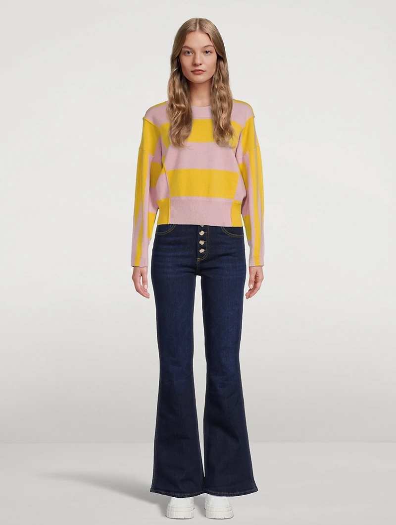 Colourblock Cashmere And Virgin Wool Sweater