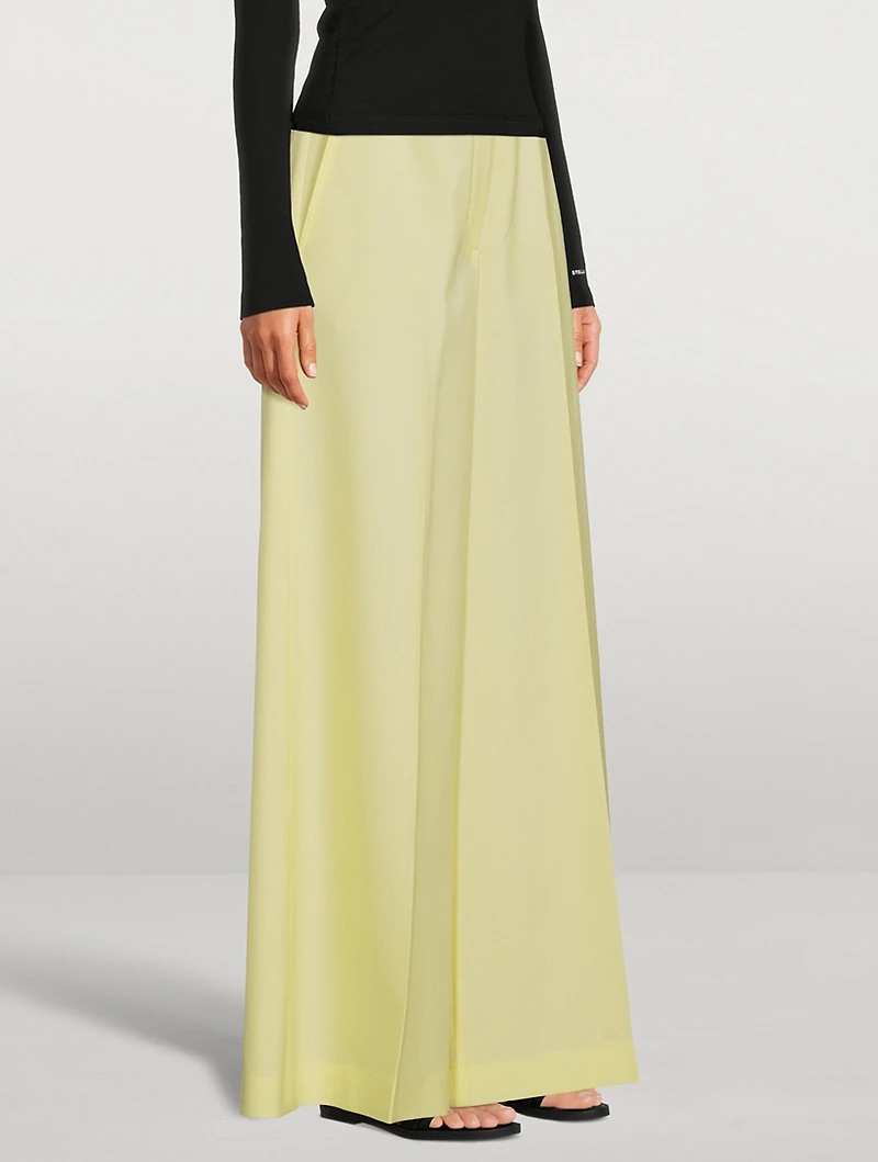 Wide-Leg Trousers With Logo Waistband