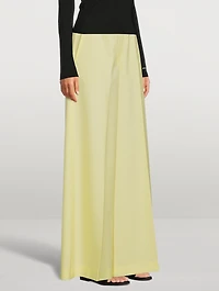 Wide-Leg Trousers With Logo Waistband