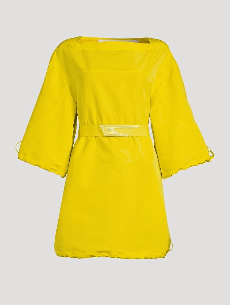 Belted Bungee Cord Mini Dress