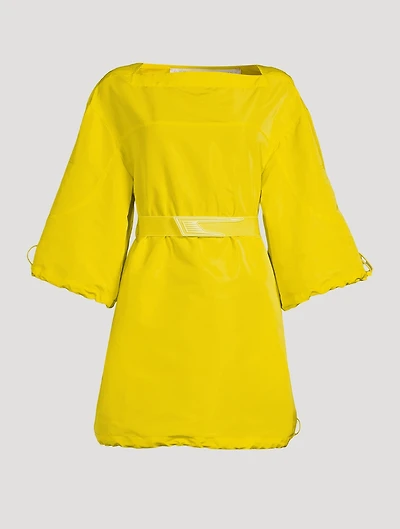 Belted Bungee Cord Mini Dress