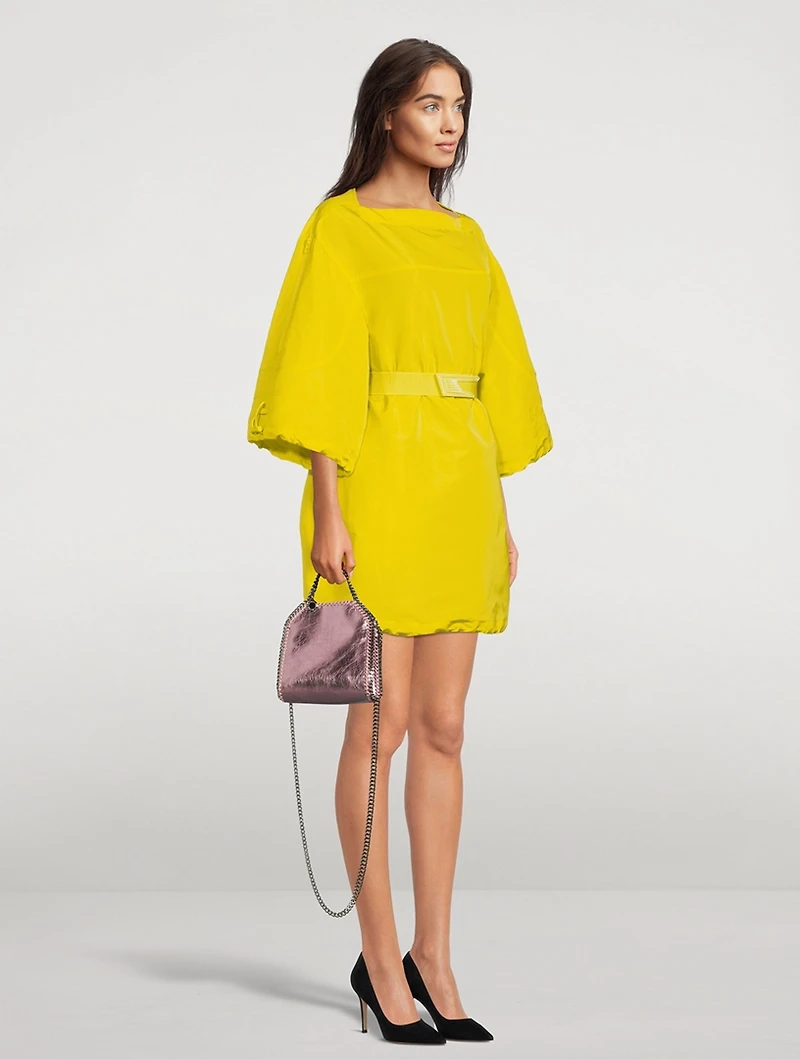 Belted Bungee Cord Mini Dress