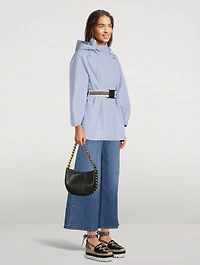 Hooded Anorak With Logo Belt