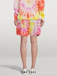 Tie-Dye Wool Knit Shorts