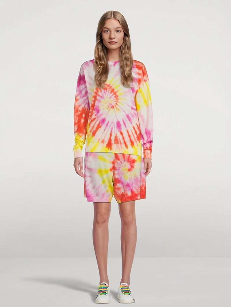 Tie-Dye Wool Knit Shorts