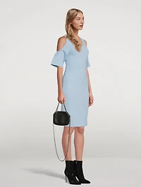 Compact Knit Cut-Out Midi Dress