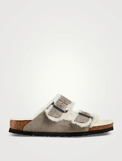 Arizona Shearling-Lined Suede Slide Sandals