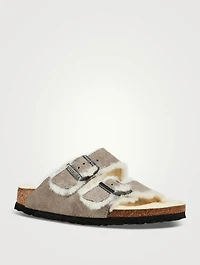 Arizona Shearling-Lined Suede Slide Sandals