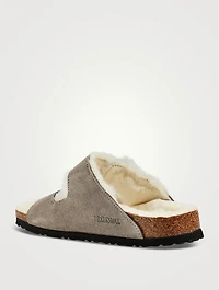 Arizona Shearling-Lined Suede Slide Sandals