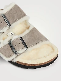 Arizona Shearling-Lined Suede Slide Sandals