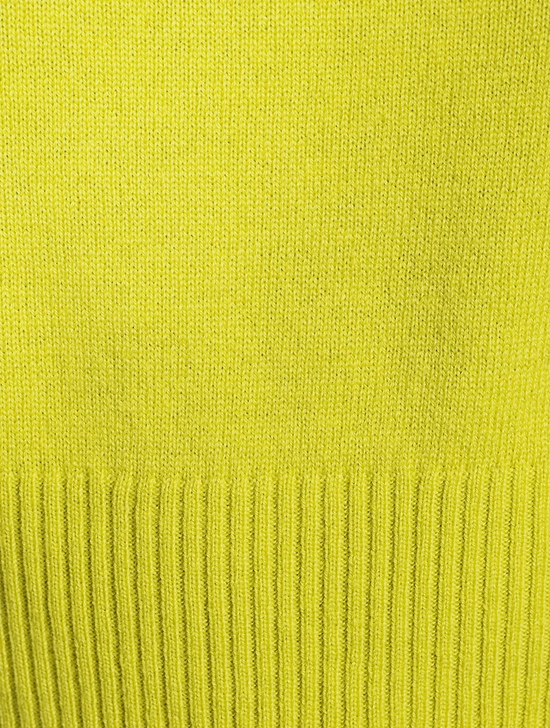 Wool And Cashmere Crop Tie Sweater