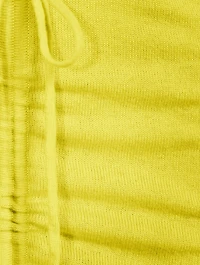 Wool And Cashmere Ruched Tie Long Skirt