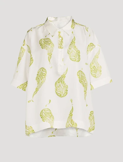 Bahia Silk Short-Sleeve Polo Shirt