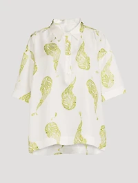 Bahia Silk Short-Sleeve Polo Shirt