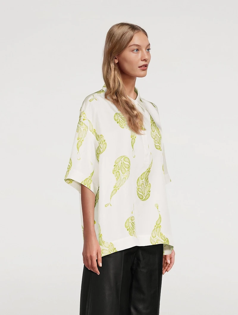 Bahia Silk Short-Sleeve Polo Shirt