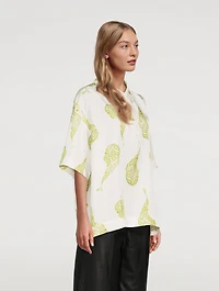 Bahia Silk Short-Sleeve Polo Shirt