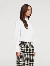 Poplin Shirt With Broderie Anglaise