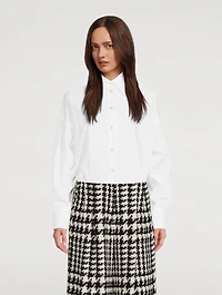 Poplin Shirt With Broderie Anglaise