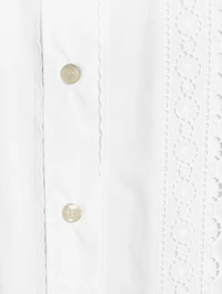 Poplin Shirt With Broderie Anglaise