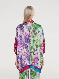 Silk Shirt Mixed Floral Print