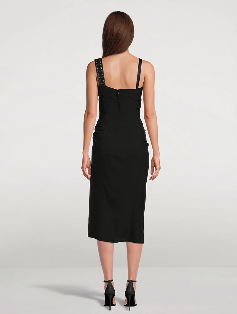 Midi Dress With Corset Detail