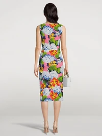 Cady Midi Dress Hydrangea Print