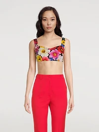 Poplin Bralette Garden Print